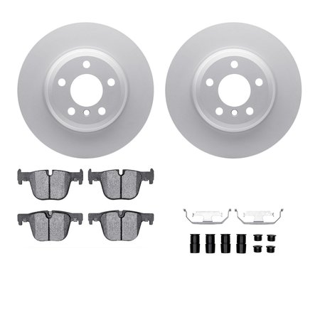 DYNAMIC FRICTION CO 4312-31086, Geospec Rotors with 3000 Series Ceramic Brake Pads includes Hardware, Silver 4312-31086